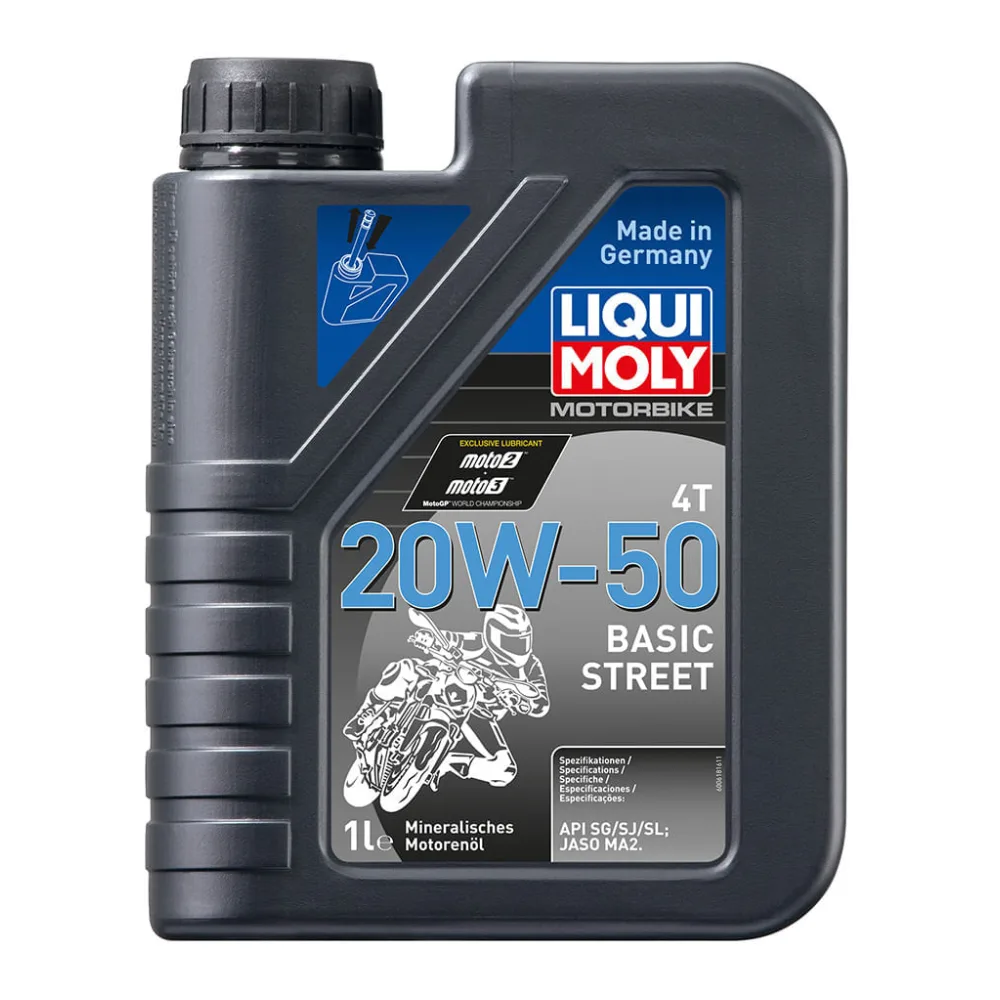 Aceite de Motor 20W50 Motorbike 4T Basic Street 1 L Liqui Moly