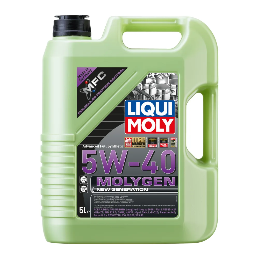 Aceite de Motor 5W40 Molygen New Generation 5 L Liqui Moly