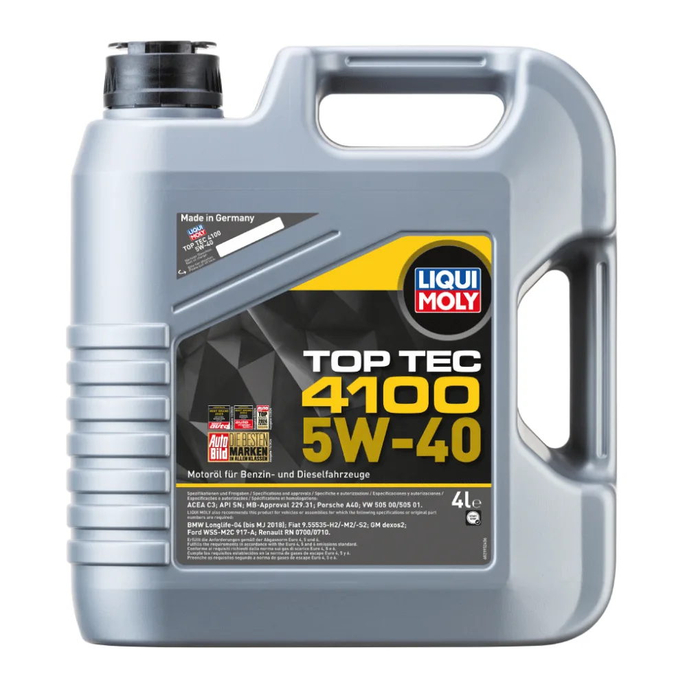 Aceite de Motor 5W40 Top Tec 4100 4 L Liqui Moly