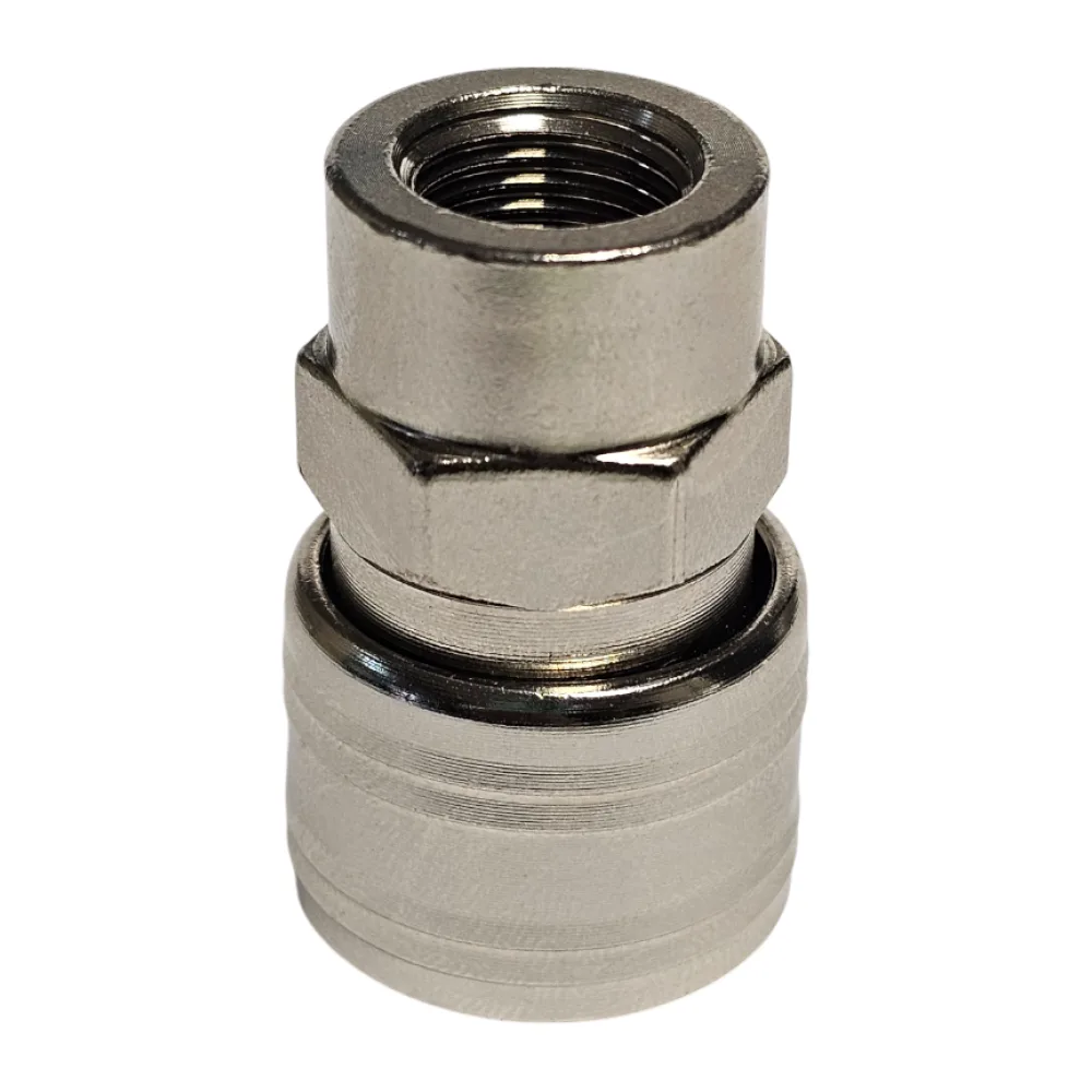 Acople Rápido Hembra 1/4" Perfil Europeo Inoxidable Tehtools