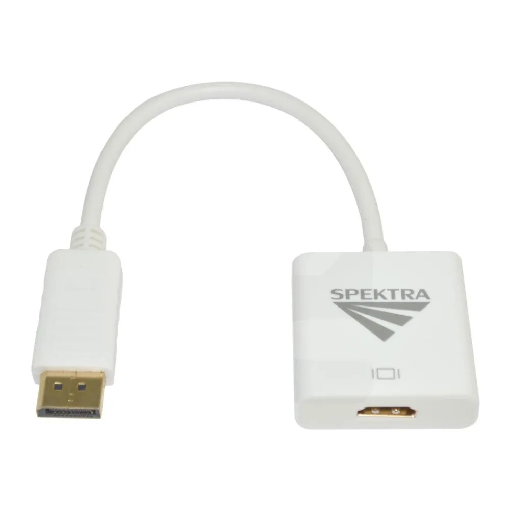 Adaptador Displayport a Hdmi Blanco Spektra