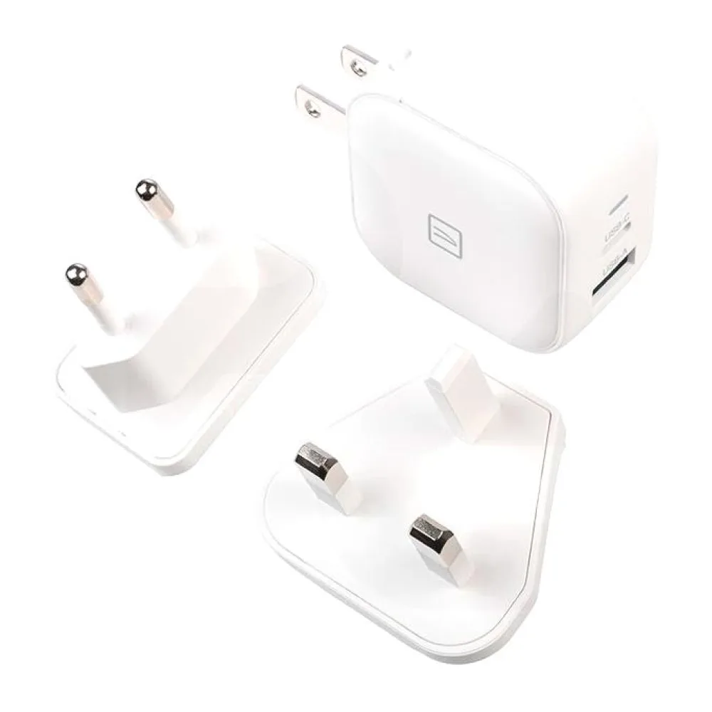 Adaptador para Viajes Usb a + Usb-c, 38W, Tucano