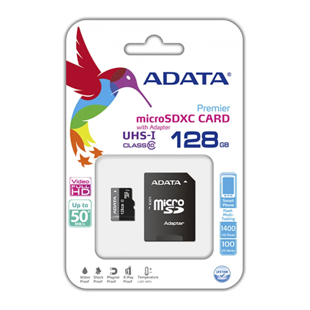 Adata Memoria Micro Sd 128GB Clase 10 AUSDX128GUICL10A1-RA1