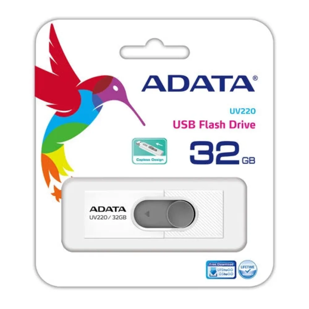 Adata Pendrive 32G Blanco/gris 2.0 AUV220-32G-RWHGY