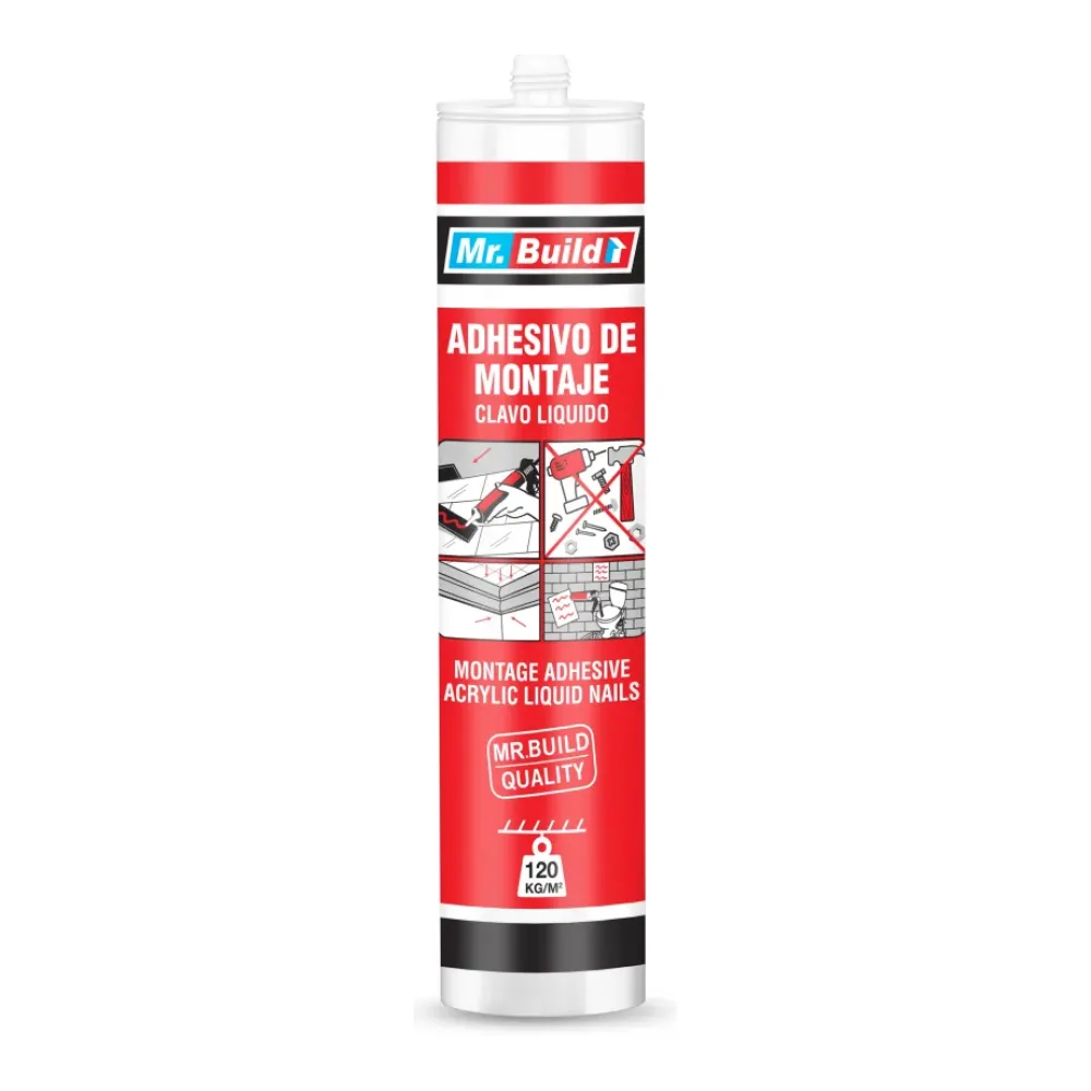 Adhesivo Montaje Mr Build Blanco 280 Ml Mr. Build