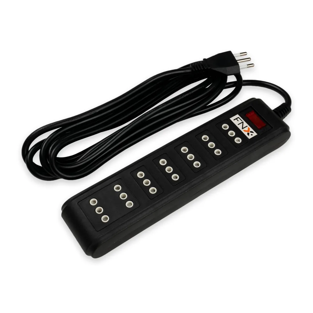 Alargador Multiple 7P 3MT Negro Fnx 56403534 Fnx