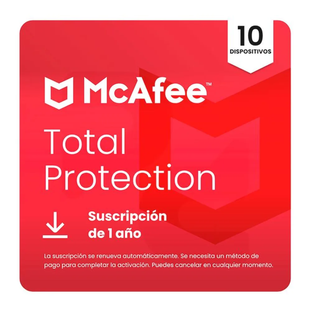 Antivirus Mcafee Total Protection 10 Dispositivos