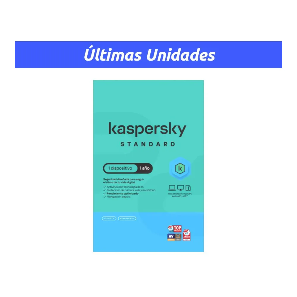Antivirus Standard 1 Dispositivo 1 Año Kaspersky