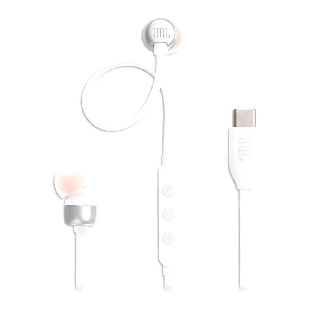 Audífono Jbl T310, Conexión Usb-c, Blanco