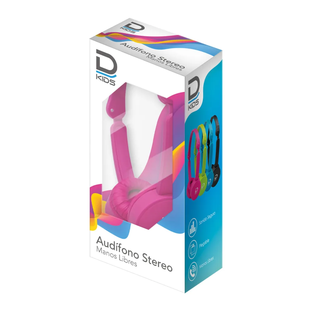 Audifono Stereo Manos Libres Rosado Datacom