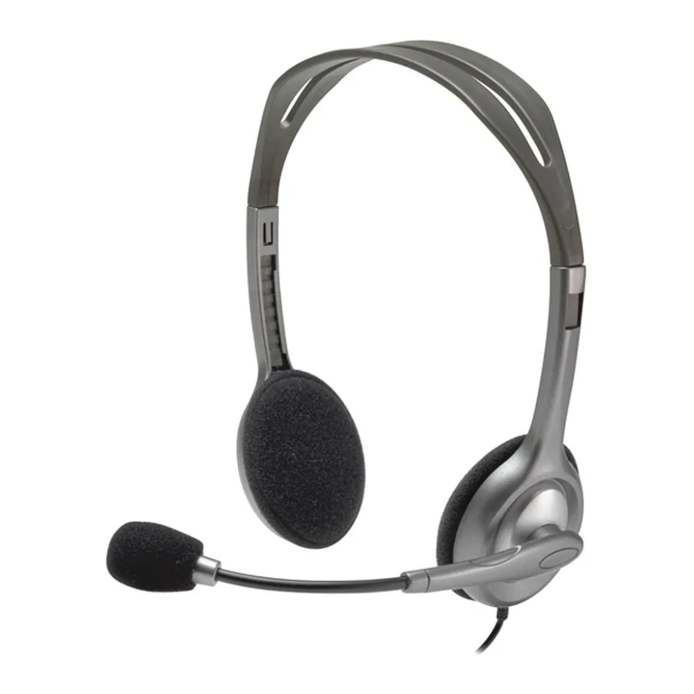 Audifonos Call Center Logitech H111 Aux 3.5 Plata