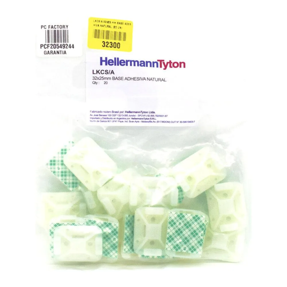 Base Adhesiva Transparente Lkcs/a 32X25MM (20 Un) Hellermanntyton