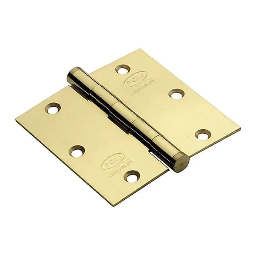 Bisagra de Acero 3.5 3.5 Bronce Pulido (3 Unidades) Poli