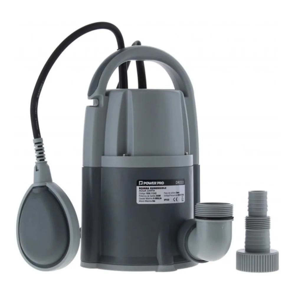 Bomba de Agua Sumergible Power Pro DR033 Aguas Limpias 0,33HP