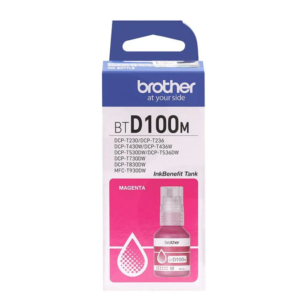 Botella de Tinta Original Brother BTD100M Magenta