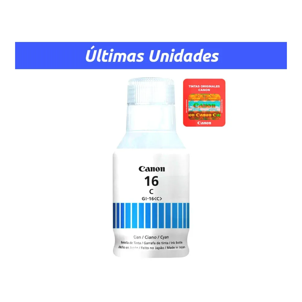 Botella de Tinta Original Canon GI-16 Cyan