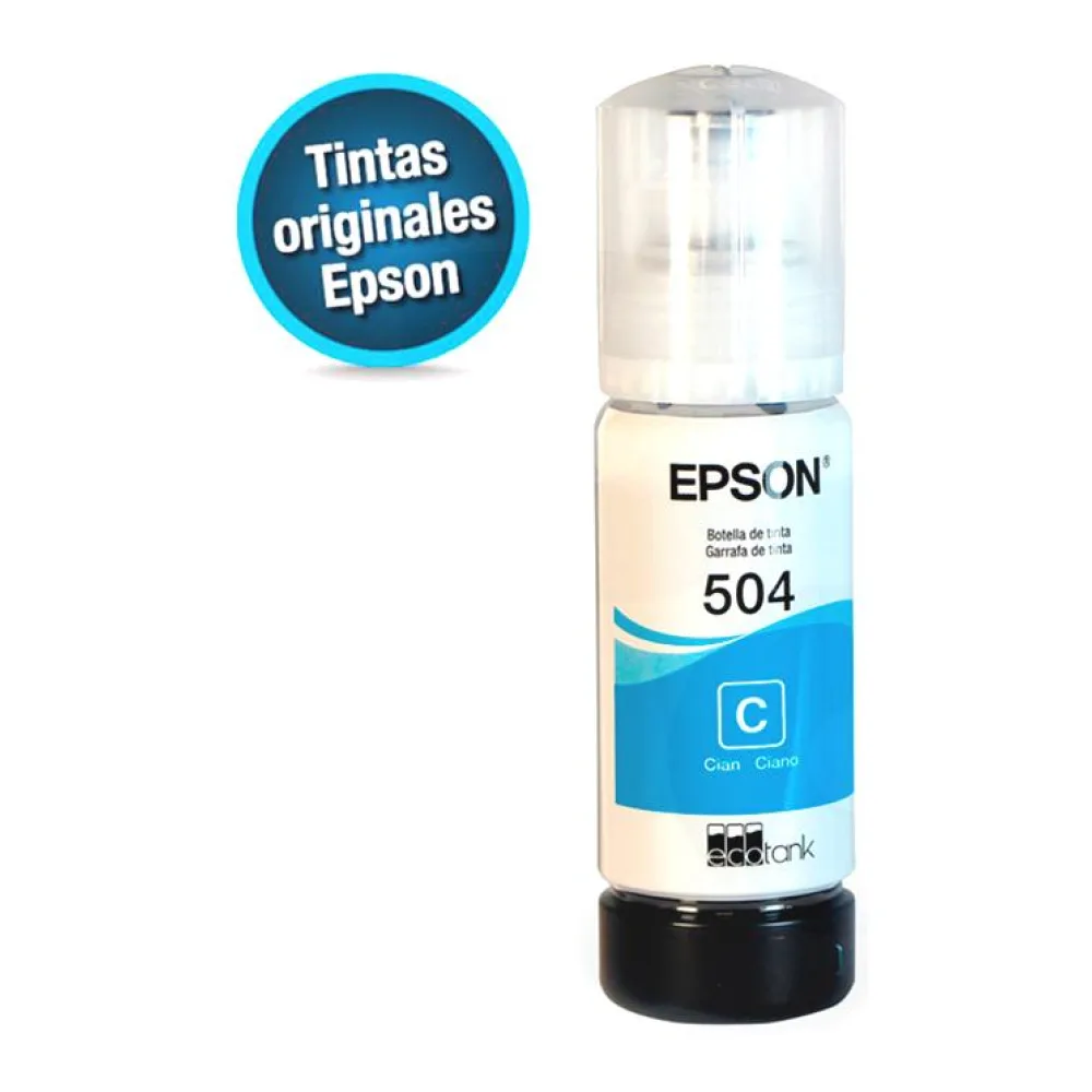 Botella de Tinta Original Epson T504220-AL Cyan