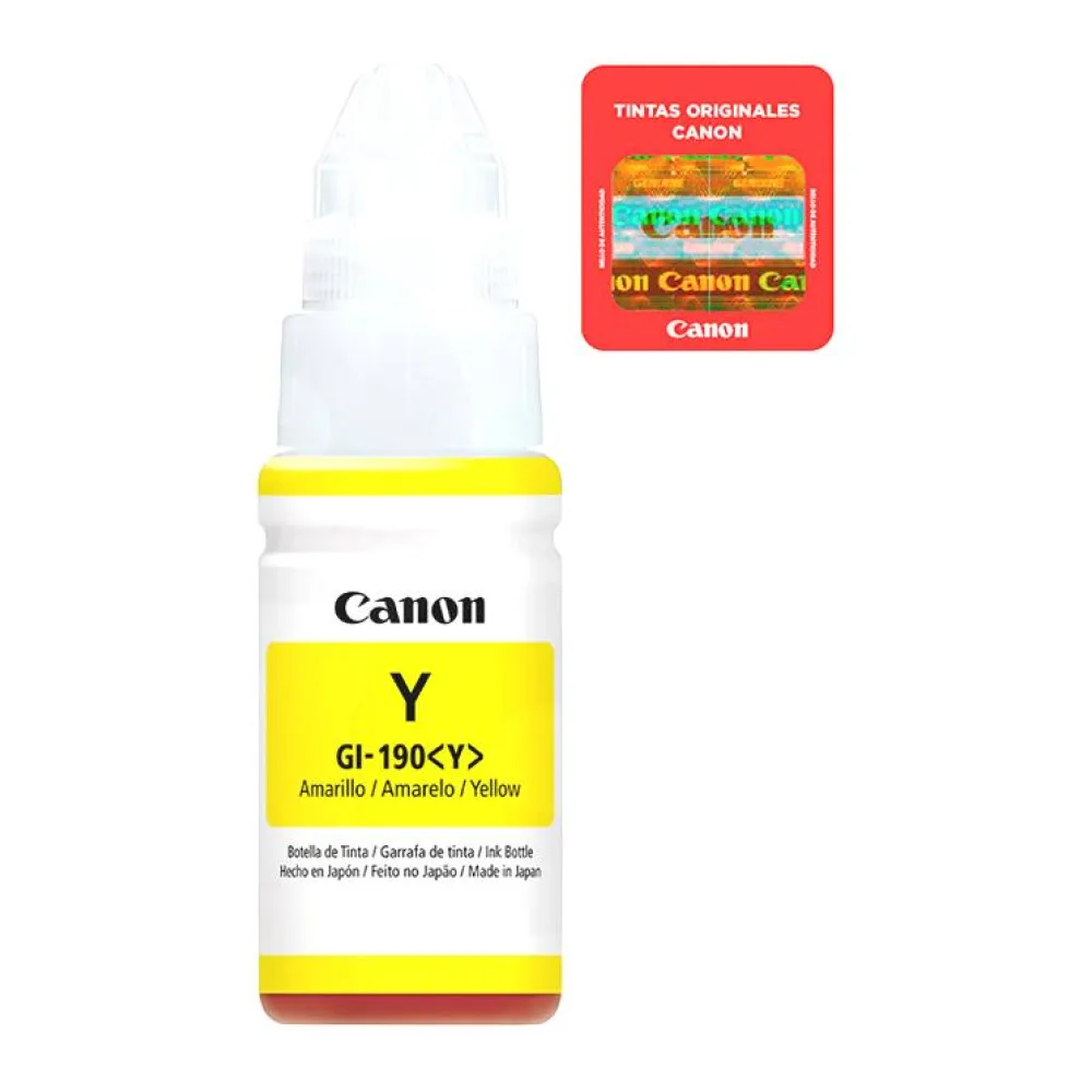Botella de Tinta Original GI-190 Amarillo Canon