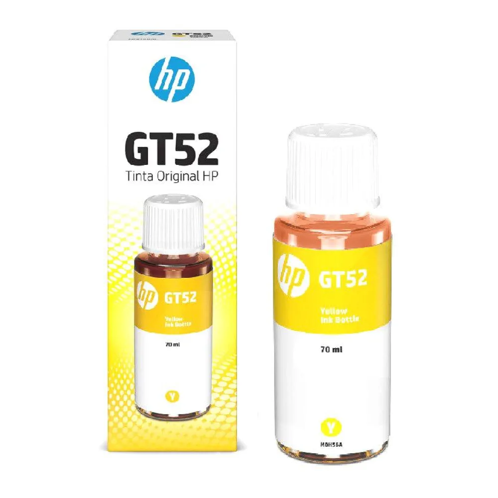 Botella de Tinta Original HP GT52 Amarillo