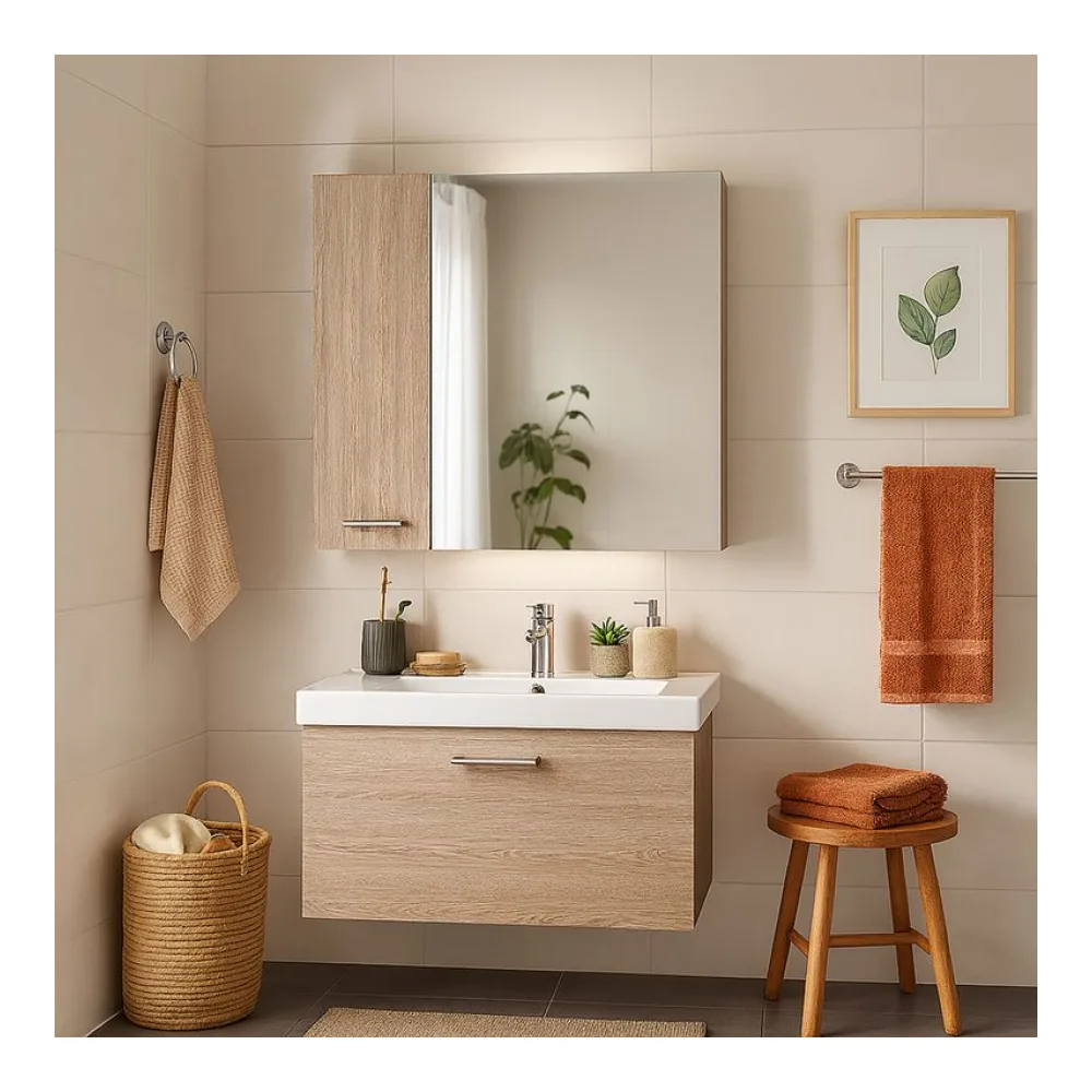 Botiquín para Baño Melamina 60X60X14,9CM Tuhome