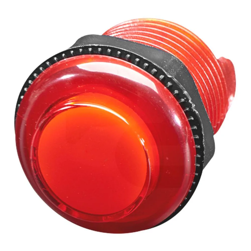 Botón de Arcade Led Trasluciente Rojo - 30MM Pcf Oem