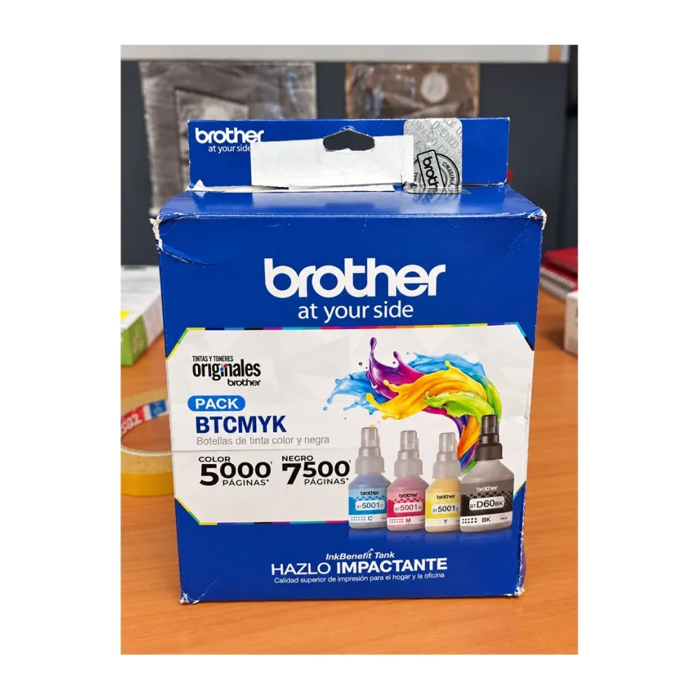 Brother Btcmyk 4 Tintas BTD60BK BT5001 Caja Dañada