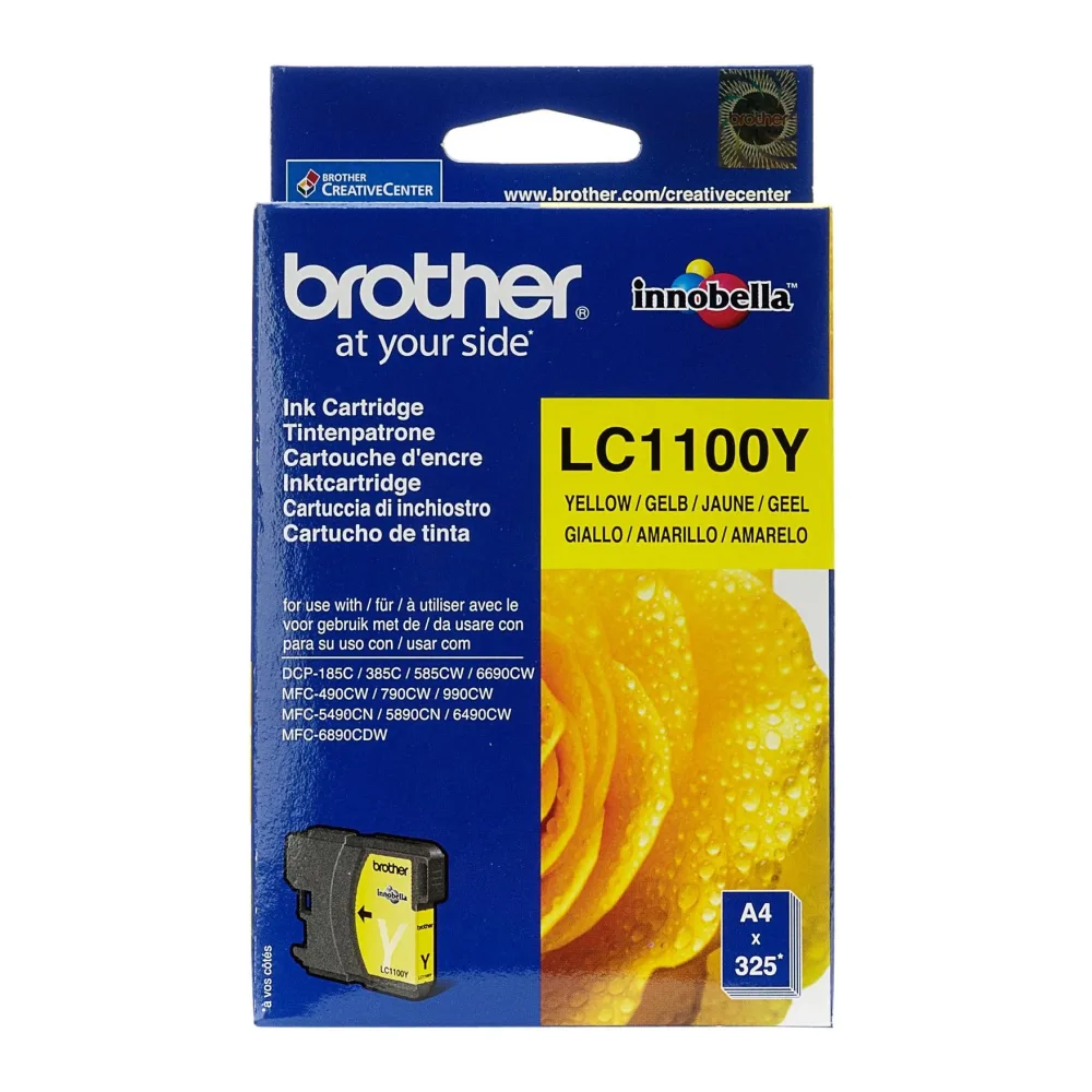 Brother Cartucho de Tinta Amarillo LC1100Y