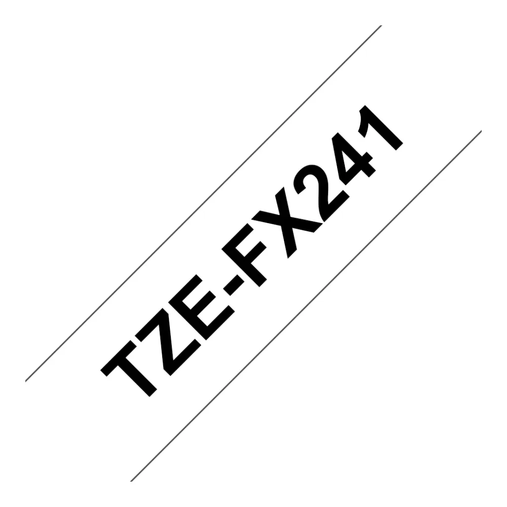 Brother Cinta Laminada Texto Negro Sobre Fondo Blanco TZEFX241