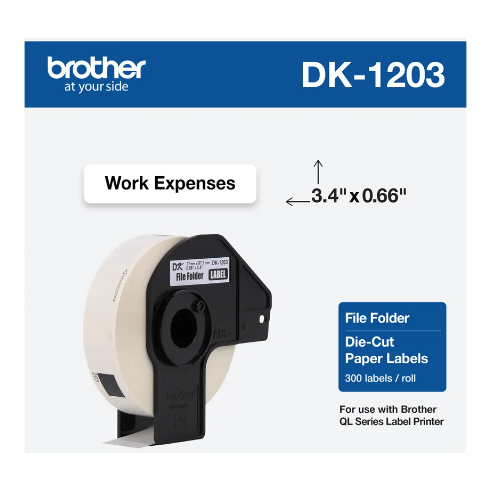 Brother Etiqueta de Impresora Blanco DK1203