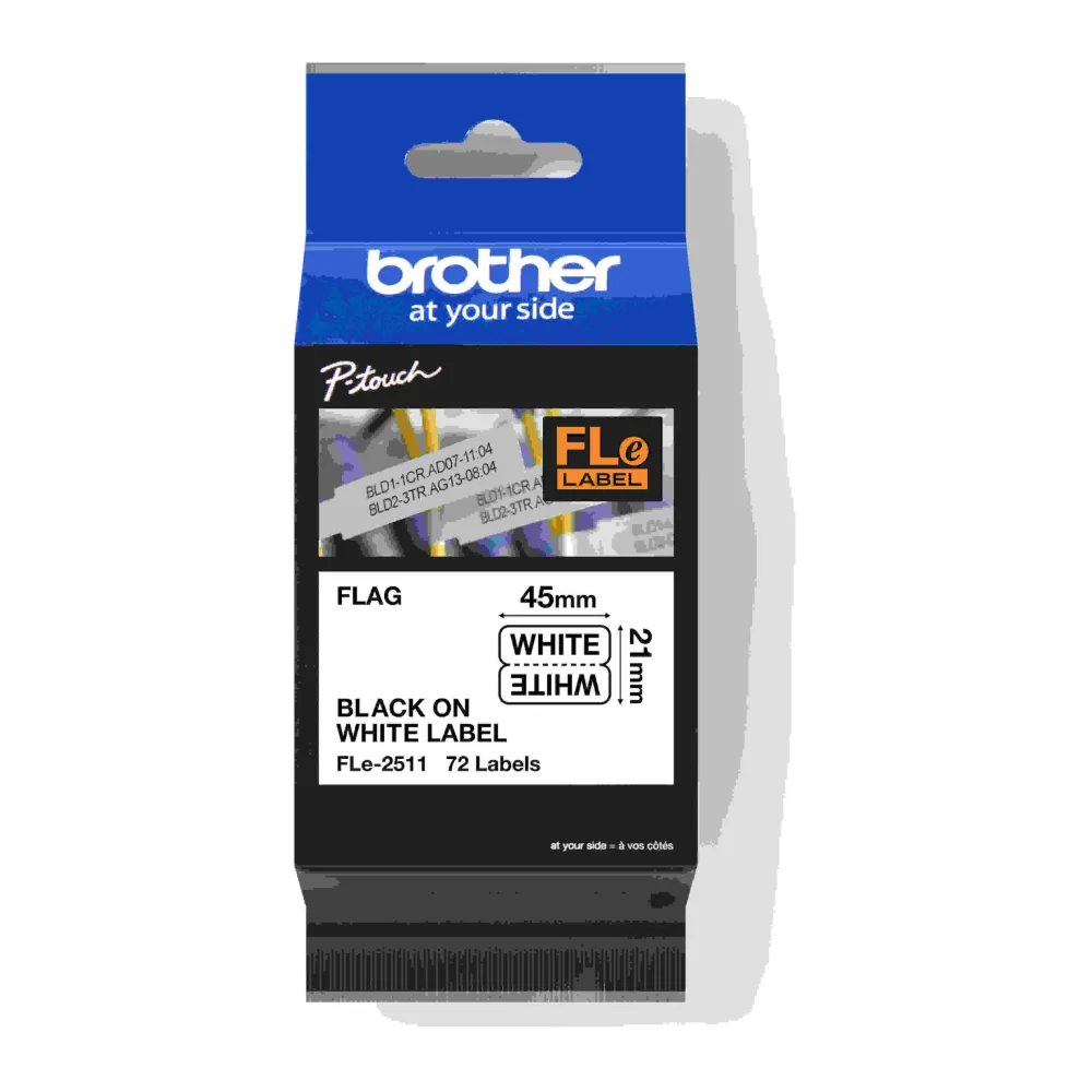 Brother FLE2511 Cinta para Impresora Negro Sobre Blanco