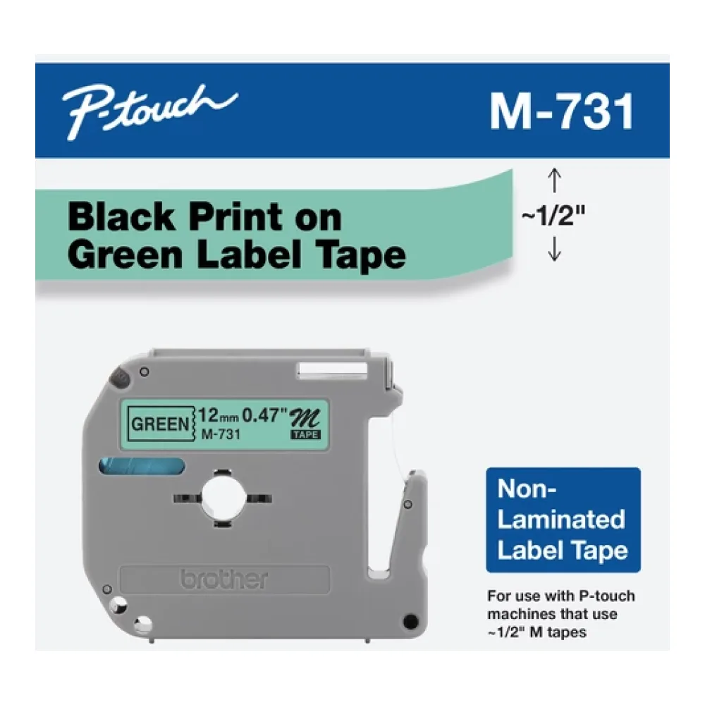 Brother M731 Etiqueta de Impresora Verde M