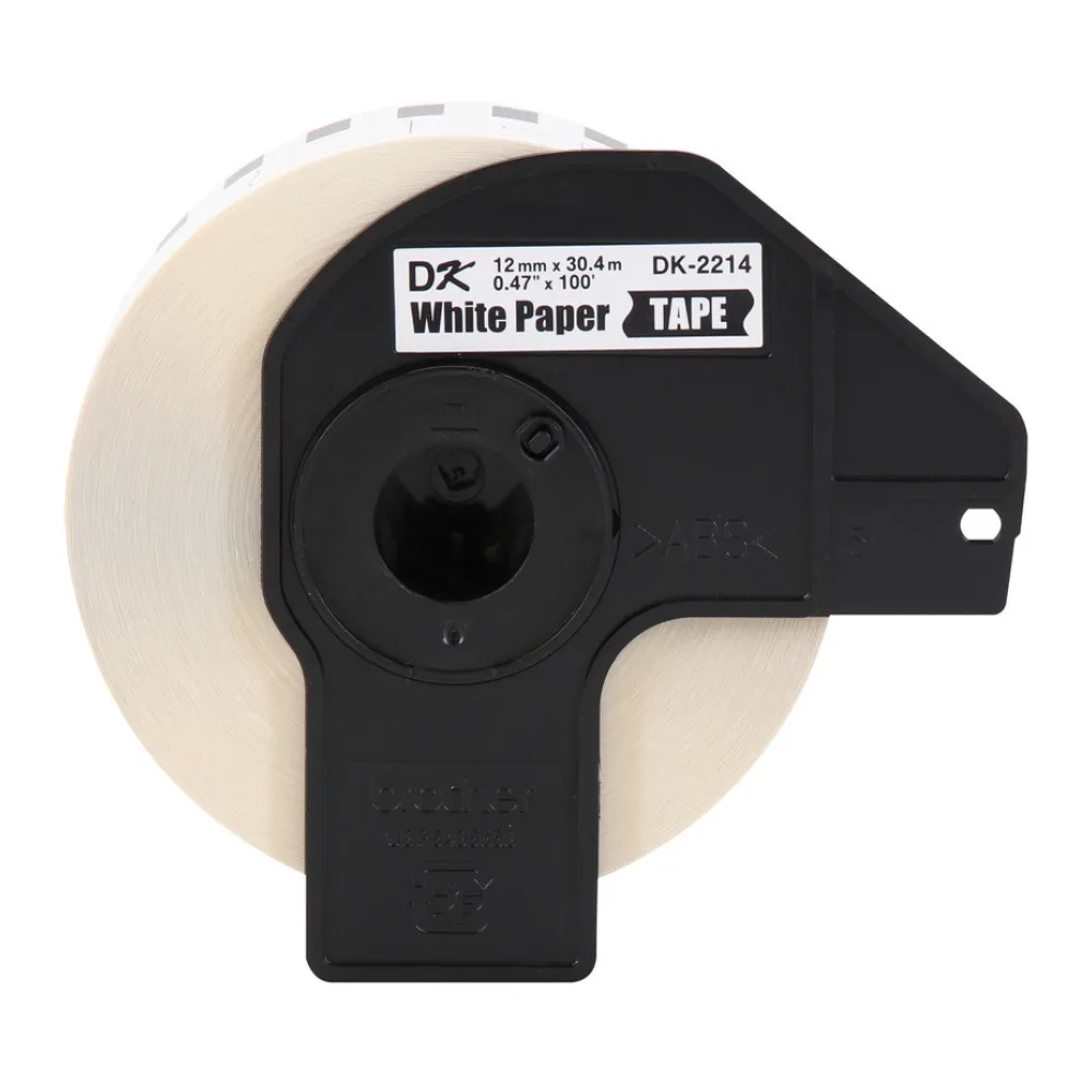 Brother Rollo Etiqueta DK-2214 en Blanco y Negro 12MM X 30,4M