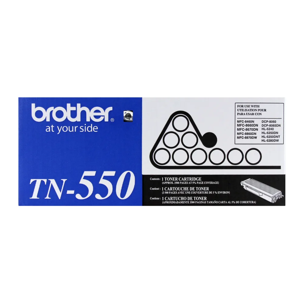 Brother Toner TN-550 Negro de Alto Rendimiento