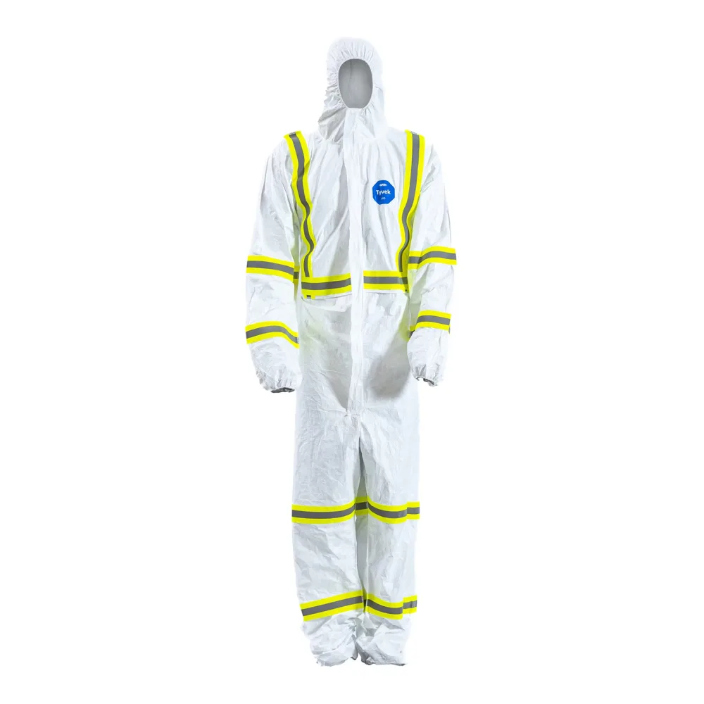 Buzo Desechable con Cintas Reflectantes Tyvek 500