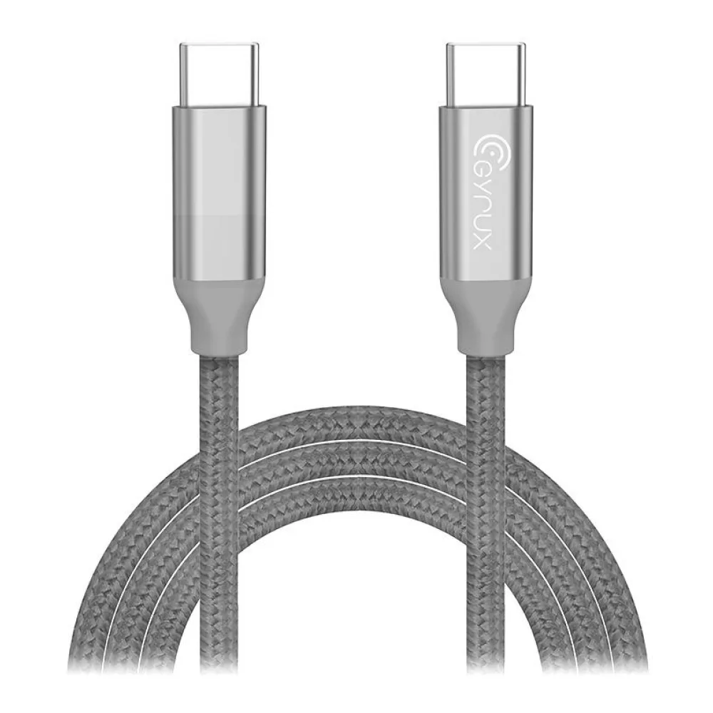 Cable Carga Rapida Usb-c a Usb-c 100W 1,5 Mts Gris Gyrux