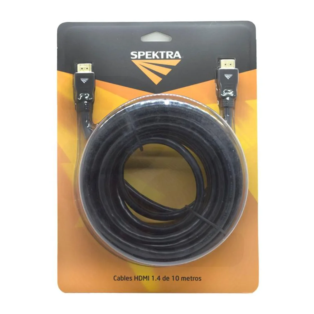 Cable Hdmi 1.4 de 10 Metros 4K 30HZ - Negro Spektra