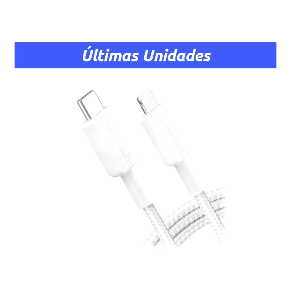 Cable Usb - C a Lightning, 3M, 60W Blanco Anker