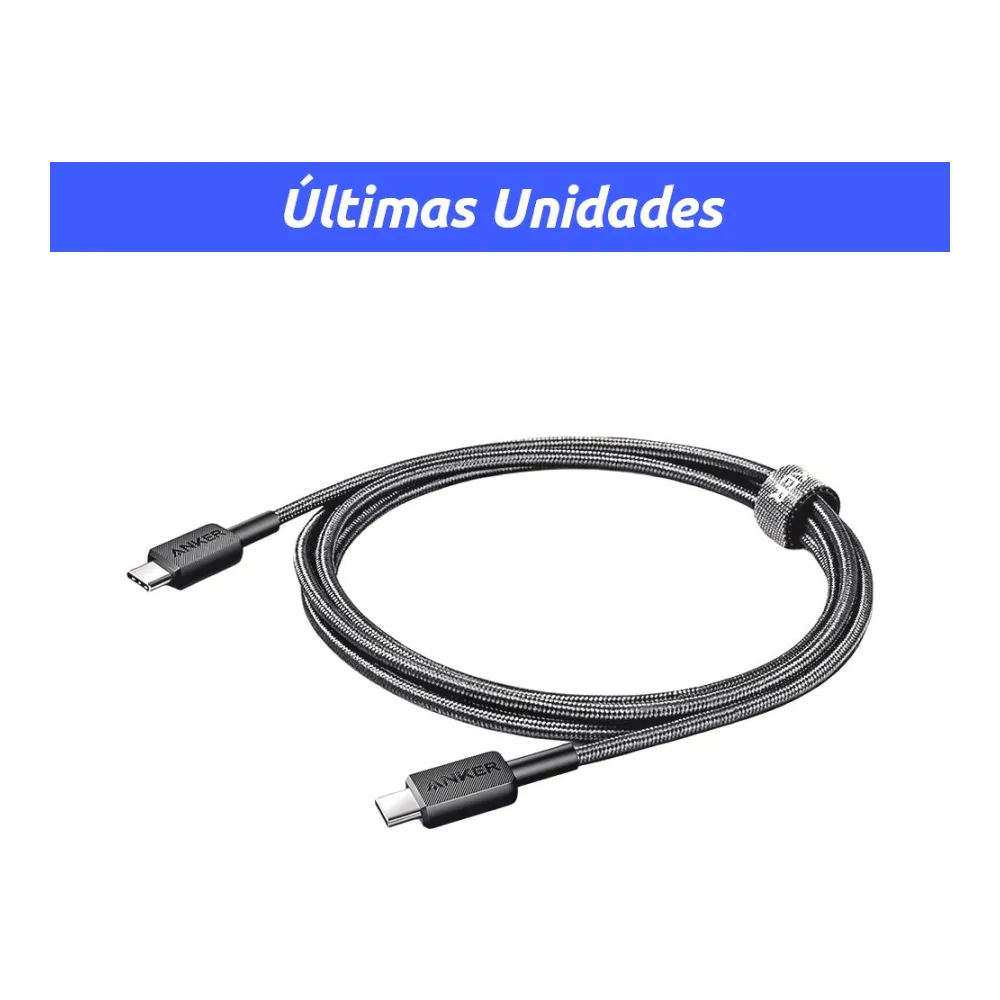 Cable Usb - C a Usb - C, 60W 1,8M Negro Anker