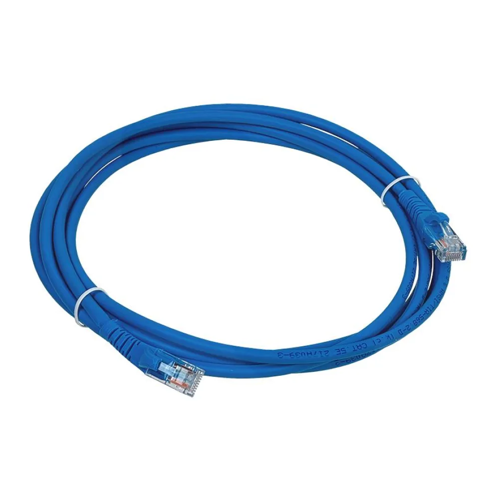Cable Utp CAT5E + Conectores RJ45 - 3MT Azul Linkmade