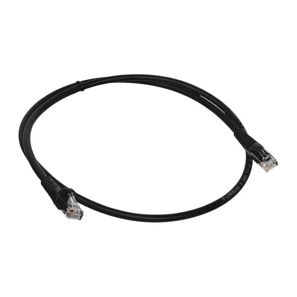 Cable Utp CAT6 + Conectores RJ45 -1MT Negro Linkmade