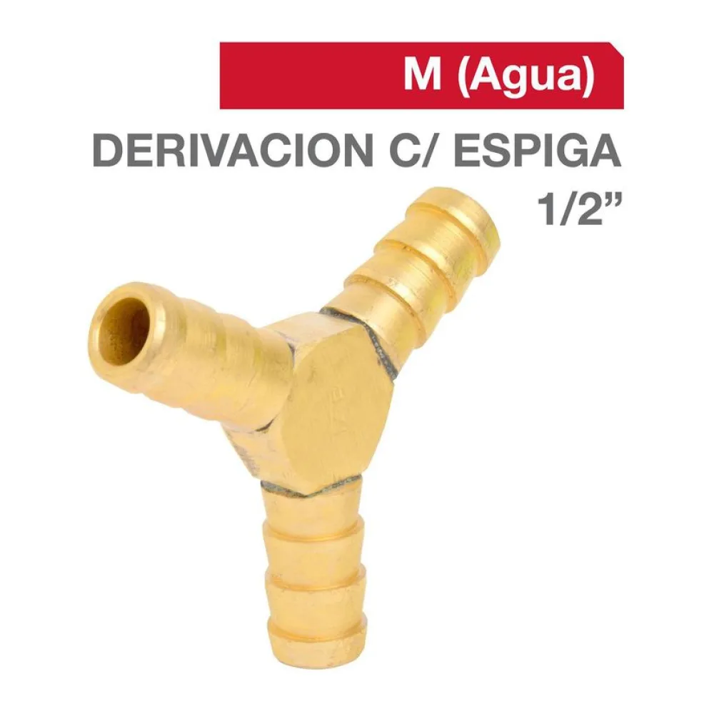 Cachimba Derivación Bronce 1/2" 1U Tap