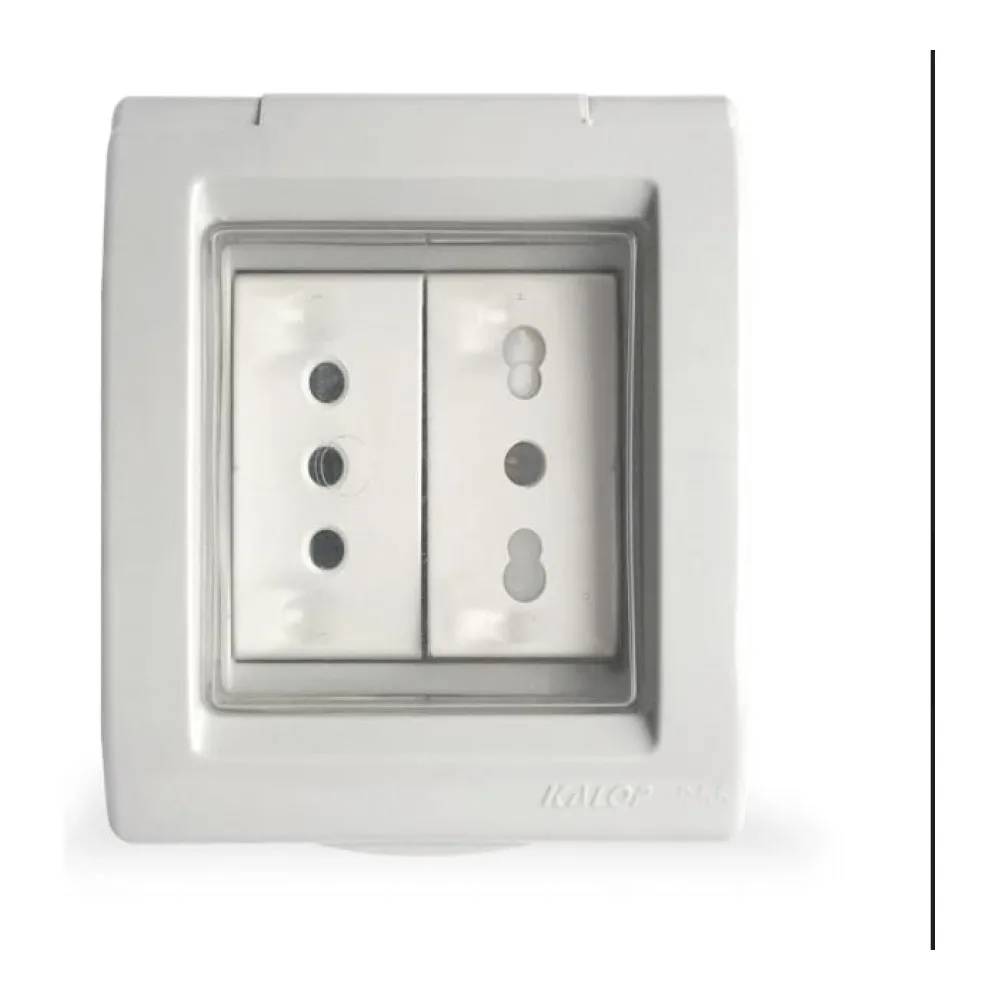 Caja Estanca Gri 2MODULO Enchufe 10A+16A 4250297 Kalop