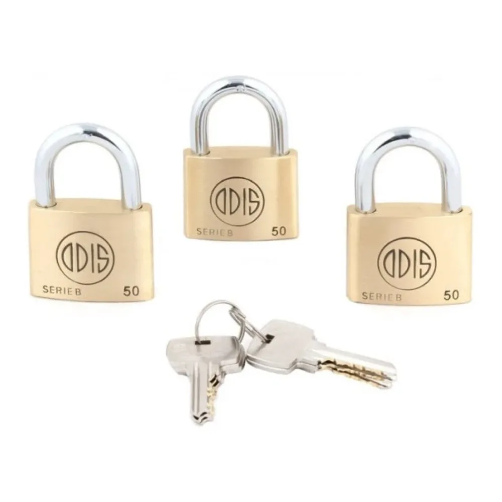 Candado Odis B50 X3 50MM Llaves Iguales