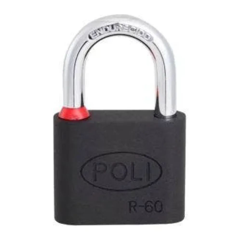 Candado Poli R 60MM Negro-cj 3 Llaves 157190