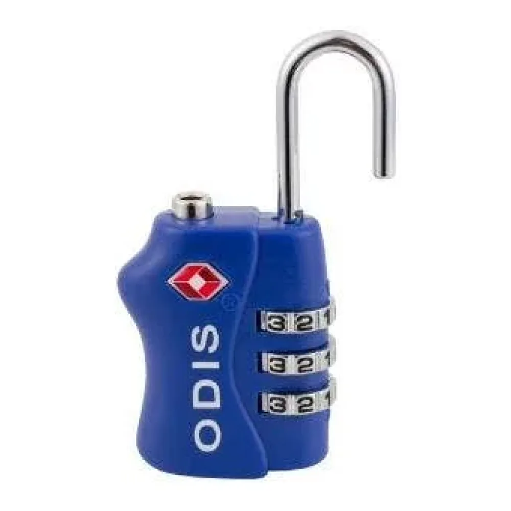 Candado Viajero Odis Tsa 33MM Azul Bt-comb