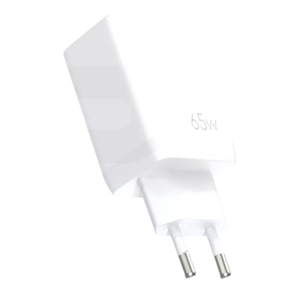 Cargador de Pared Carga Rapida Dual Usb +2C 65W Blanco Gyrux