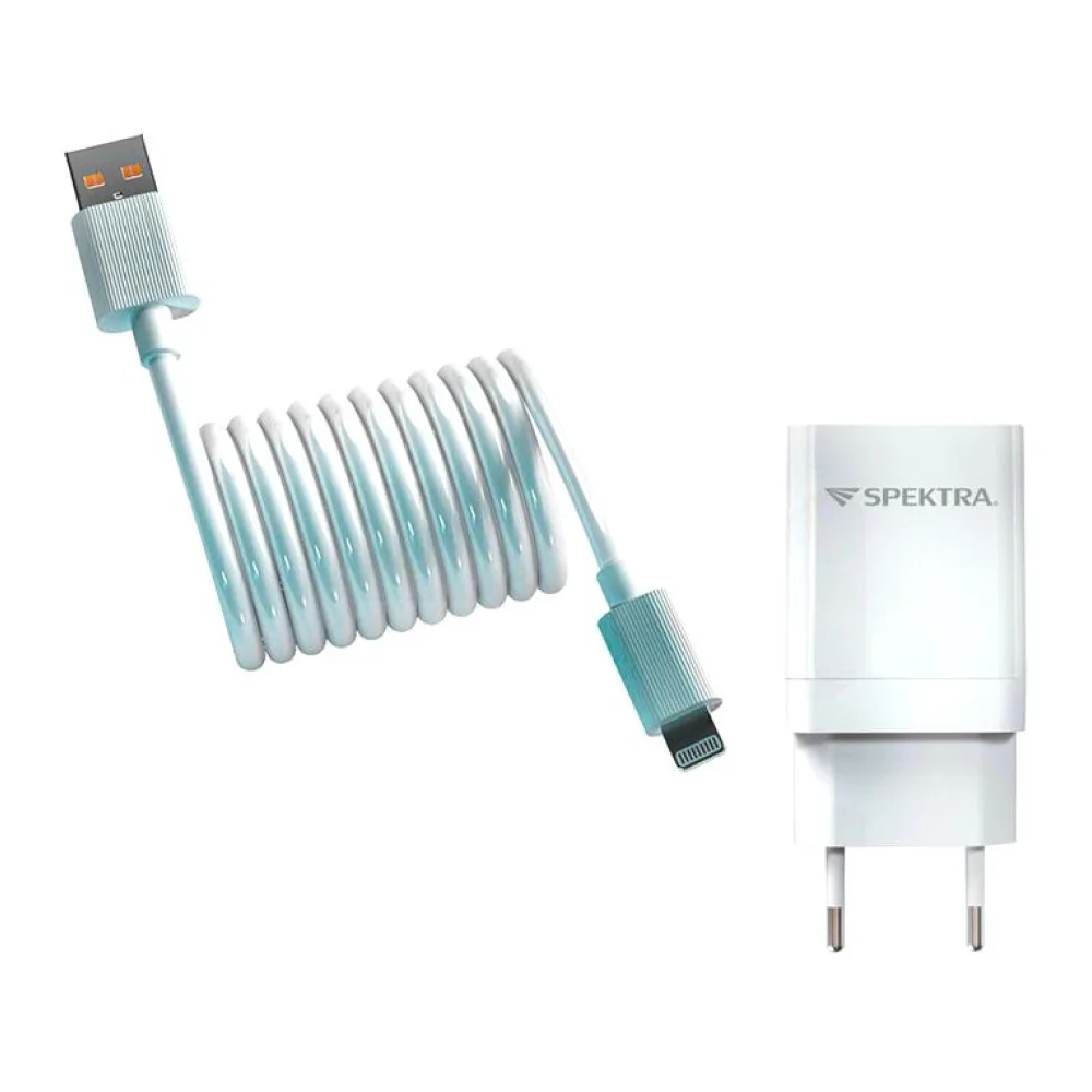 Cargador de Pared Spektra 10.5W con Cable Lightning Sec