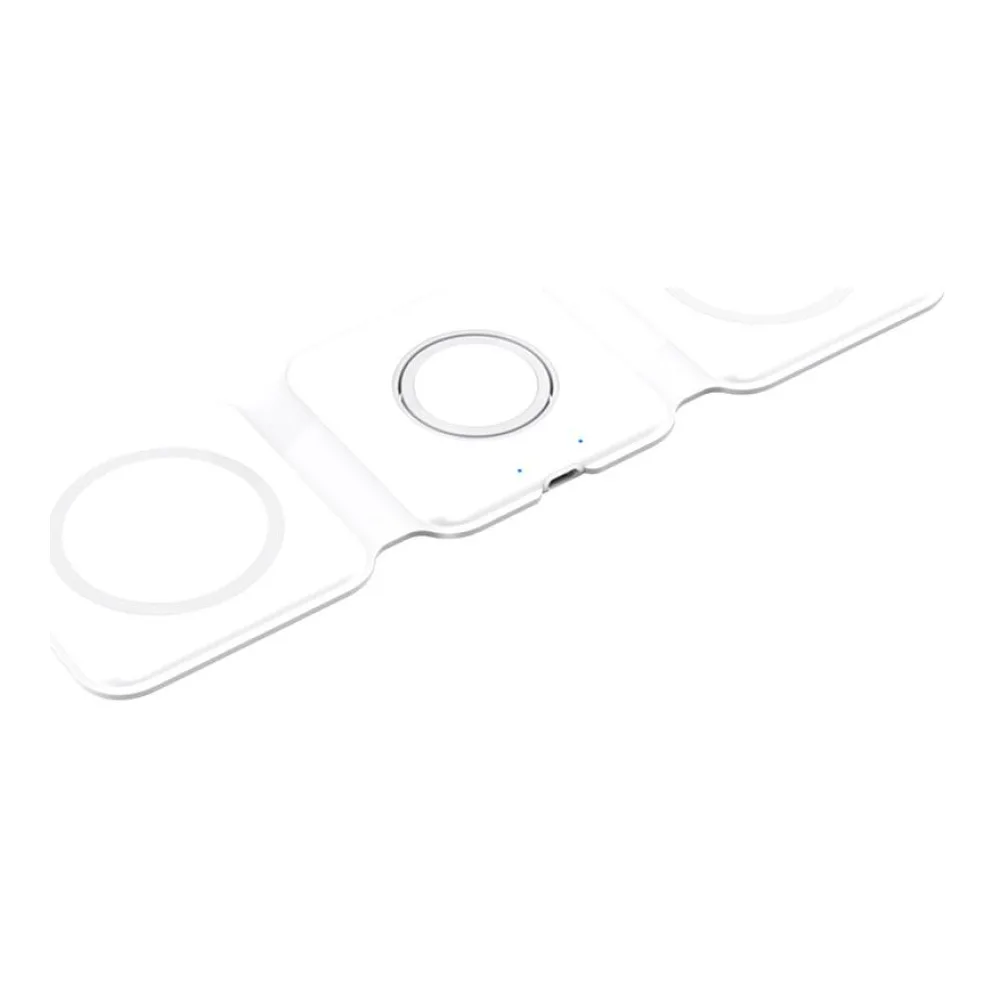 Cargador Inalambrico 3 en 1 15W Blanco Gyrux