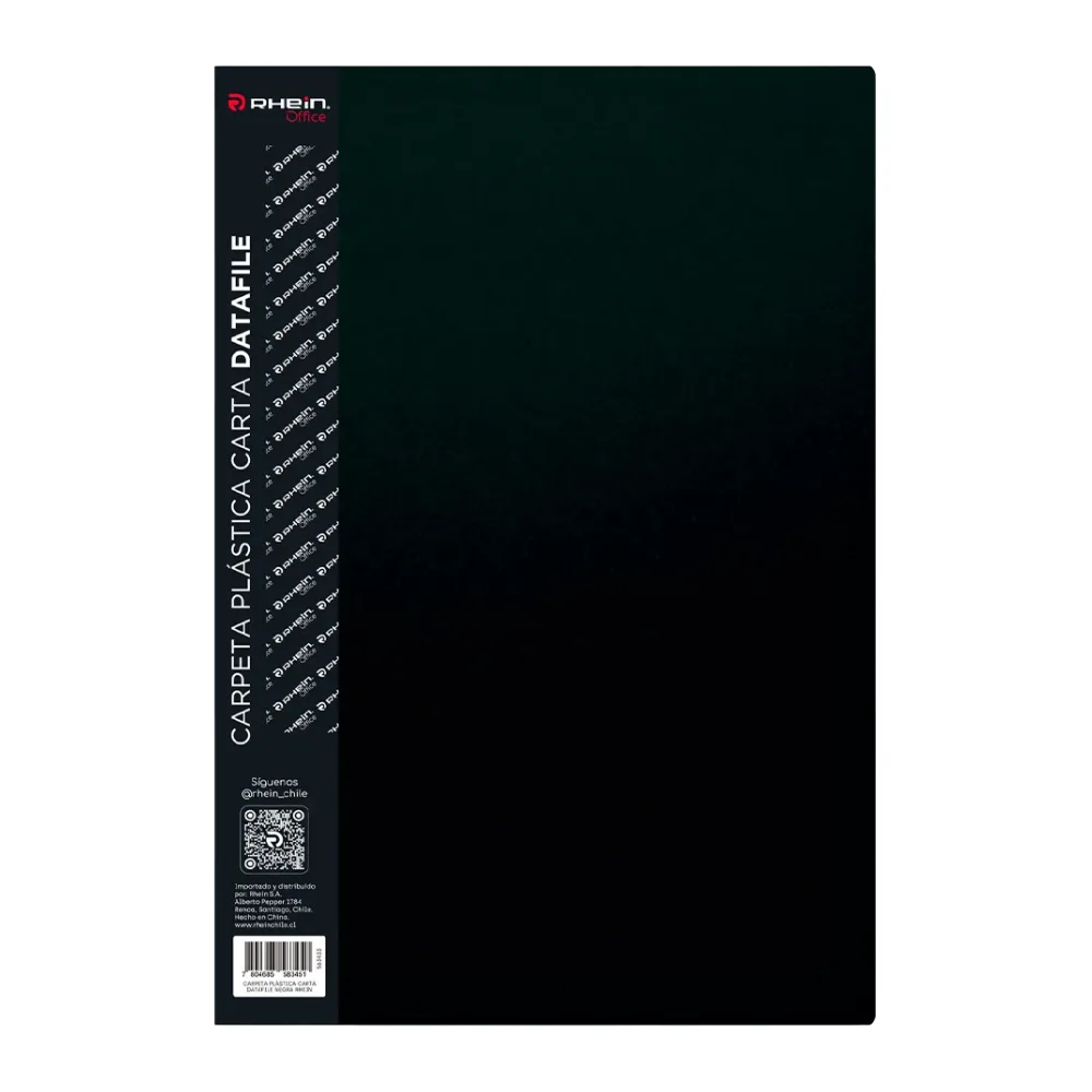 Carpeta Plastica con Gusano Carta Datafile Negra Rhein
