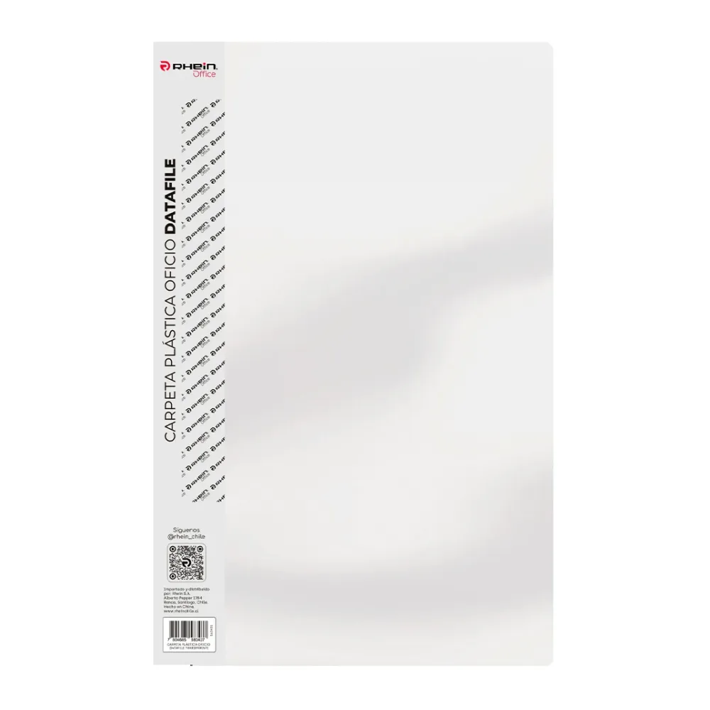 Carpeta Plastica con Gusano Oficio Datafile Transparente Rhein
